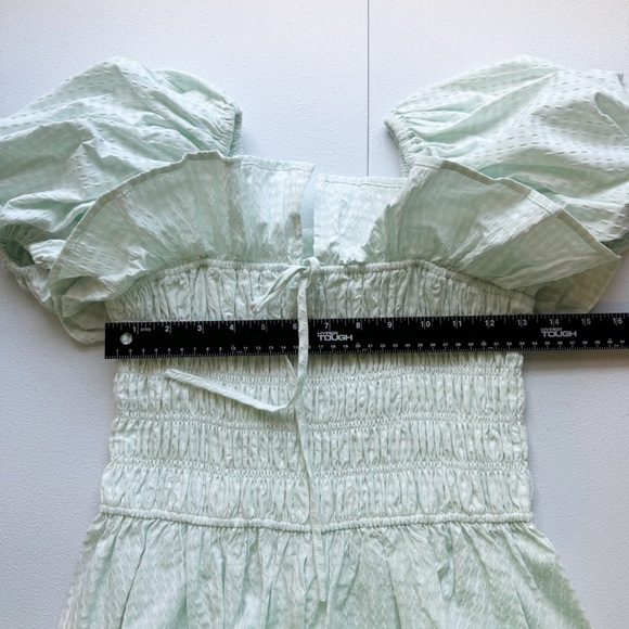 Antonio Melani Mint Ivory Woven Shayla Gingham Peplum Blouse - Picture 8 of 10